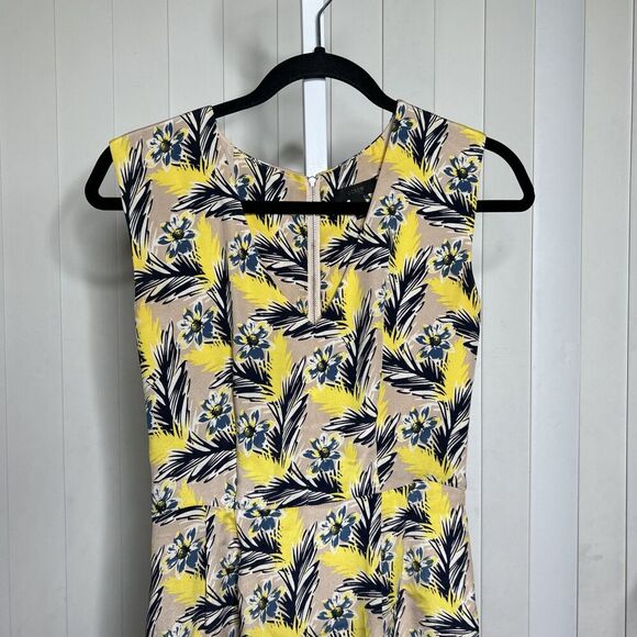 J. Crew Silk Dress Shift Sleeveless Preppy Metal Zip Side Slits Elegant Size 00 - Picture 2 of 9